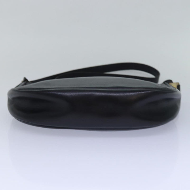 CHRISTIAN Top quality Dior Shoulder Bag Leather Black Auth bs15719