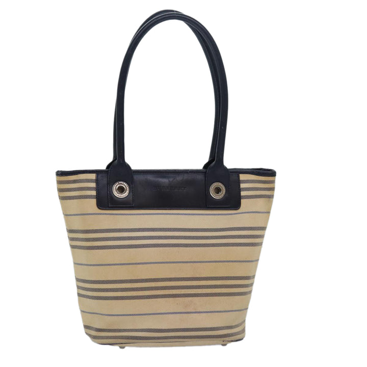 Burberry Nova Check Tote Bag Canvas Beige Auth bs15723
