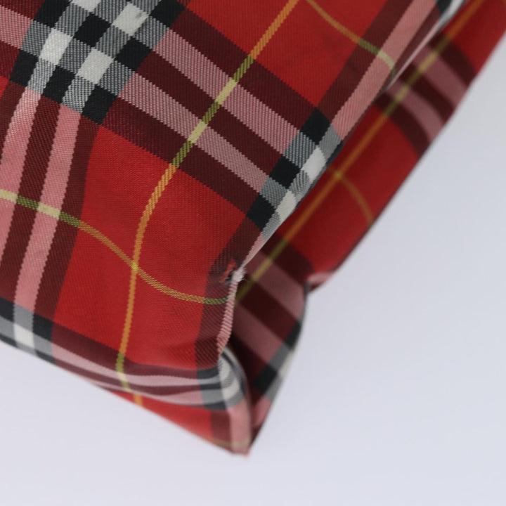 Burberry Nova Check Tote Bag Canvas Red Auth bs15730