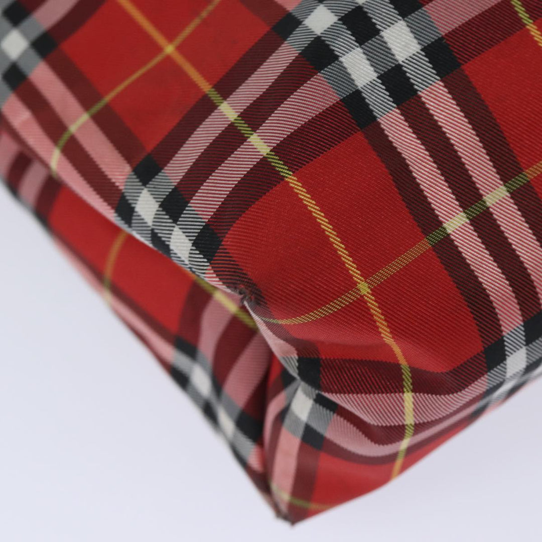 Burberry Nova Check Tote Bag Canvas Red Auth bs15730