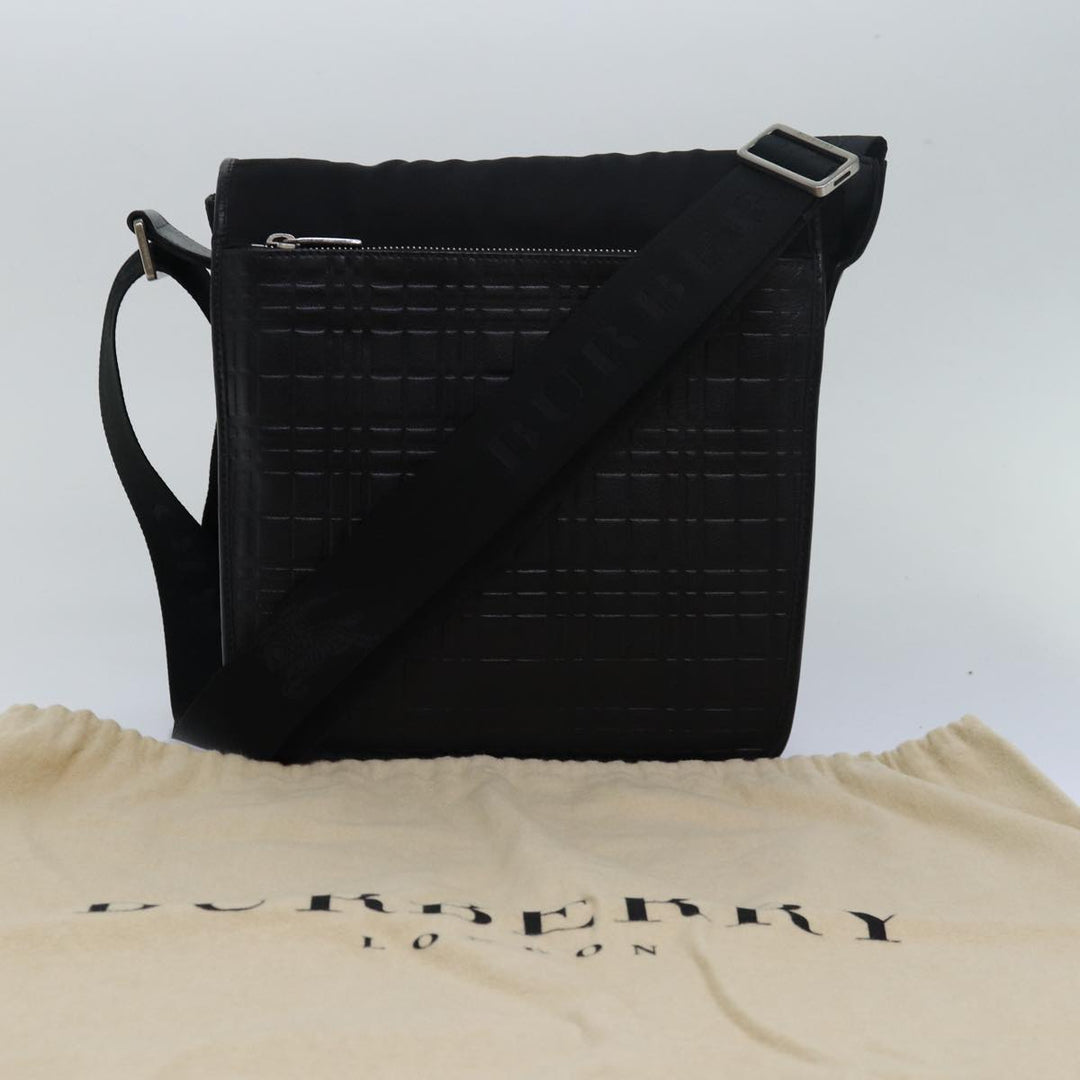 Burberry Shoulder Bag Nylon Black Auth bs15733