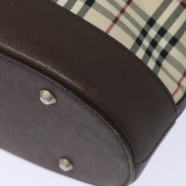 Burberry Nova Check Tote Bag Canvas Beige Auth bs15736