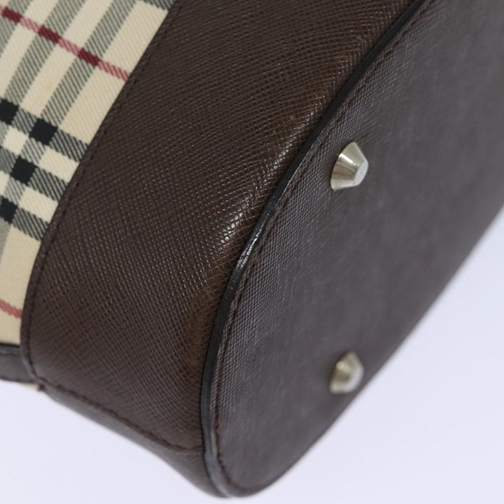 Burberry Nova Check Tote Bag Canvas Beige Auth bs15736