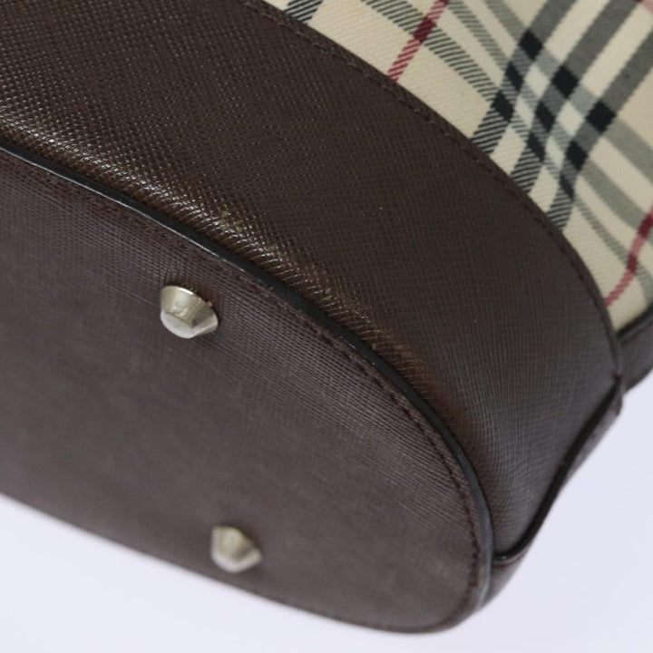 Burberry Nova Check Tote Bag Canvas Beige Auth bs15736