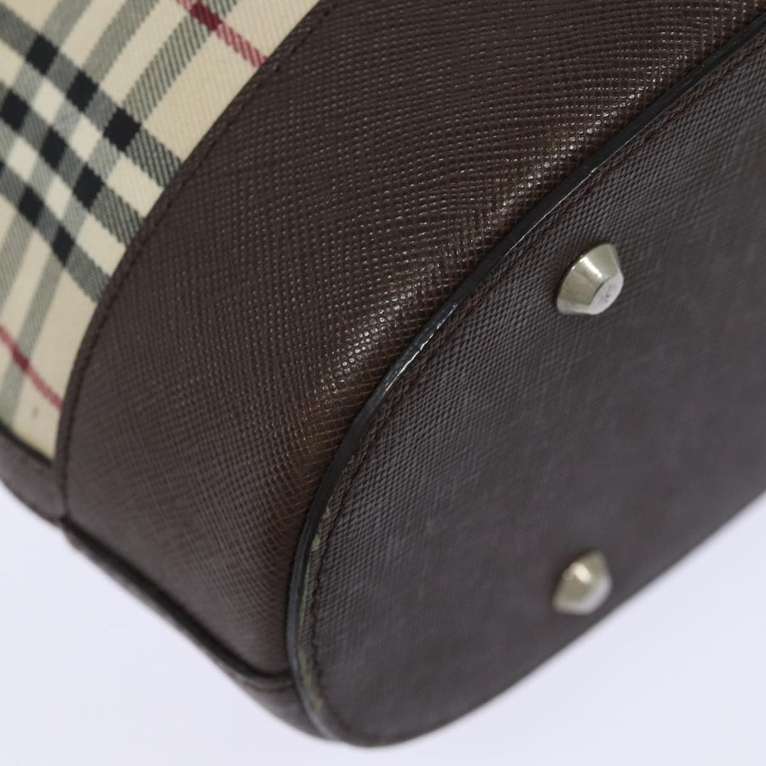 Burberry Nova Check Tote Bag Canvas Beige Auth bs15736