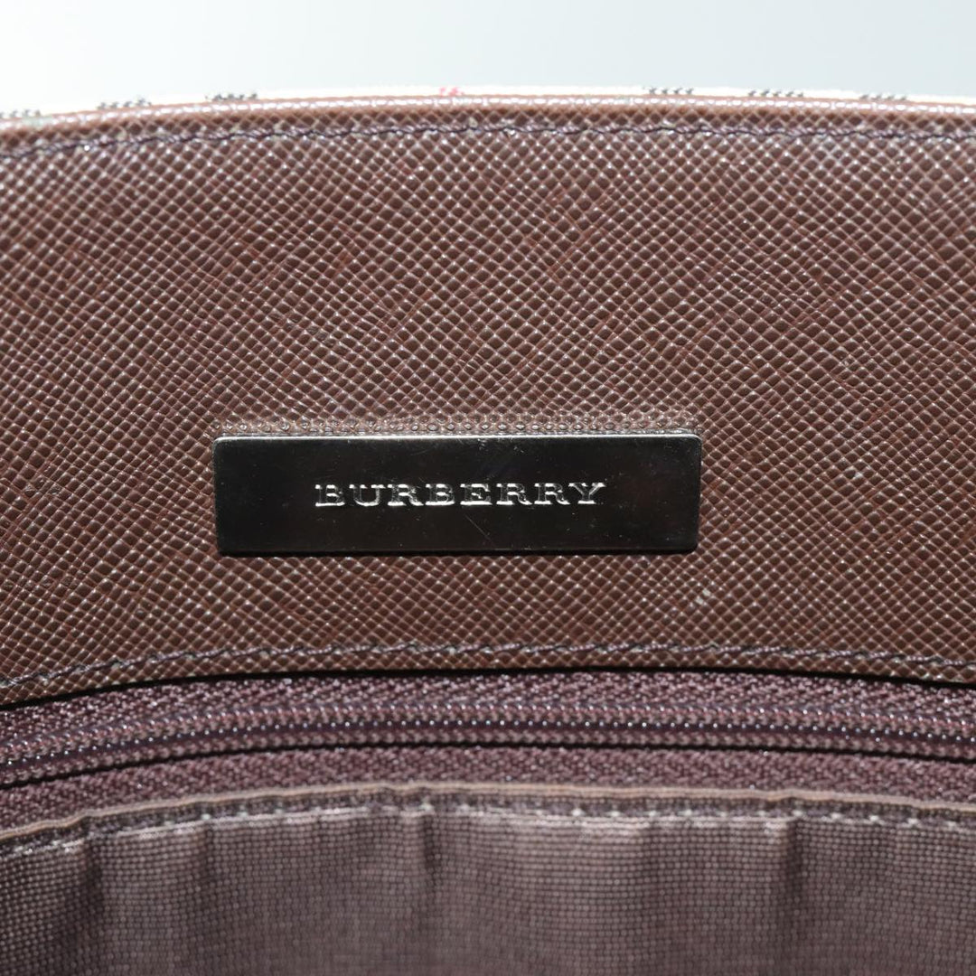 Burberry Nova Check Tote Bag Canvas Beige Auth bs15736