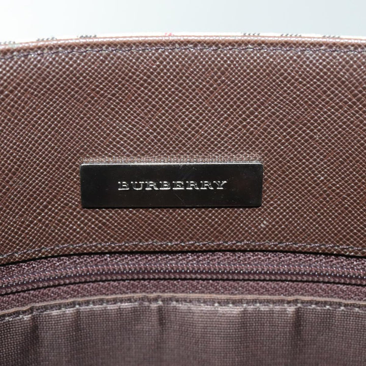 Burberry Nova Check Tote Bag Canvas Beige Auth bs15736