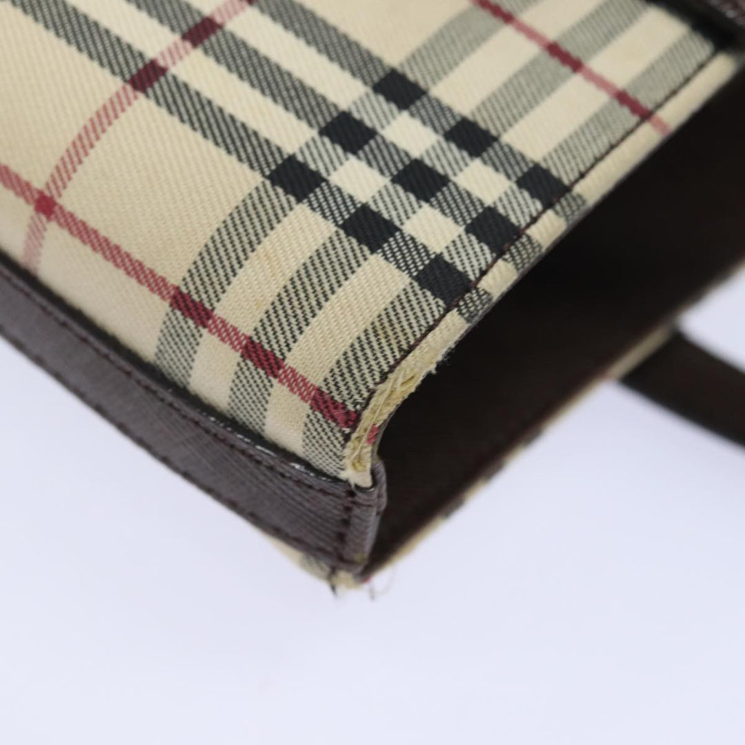 Burberry Nova Check Tote Bag Canvas Beige Auth bs15736