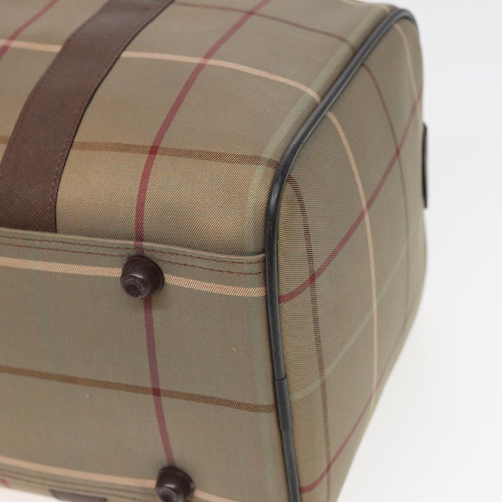 BurberrySs Nova Check Boston Bag Canvas Beige Auth bs15740