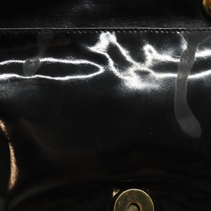 Top Quality Chanel COCO Mark Chain Shoulder Bag Enamel Black CC Auth bs15778