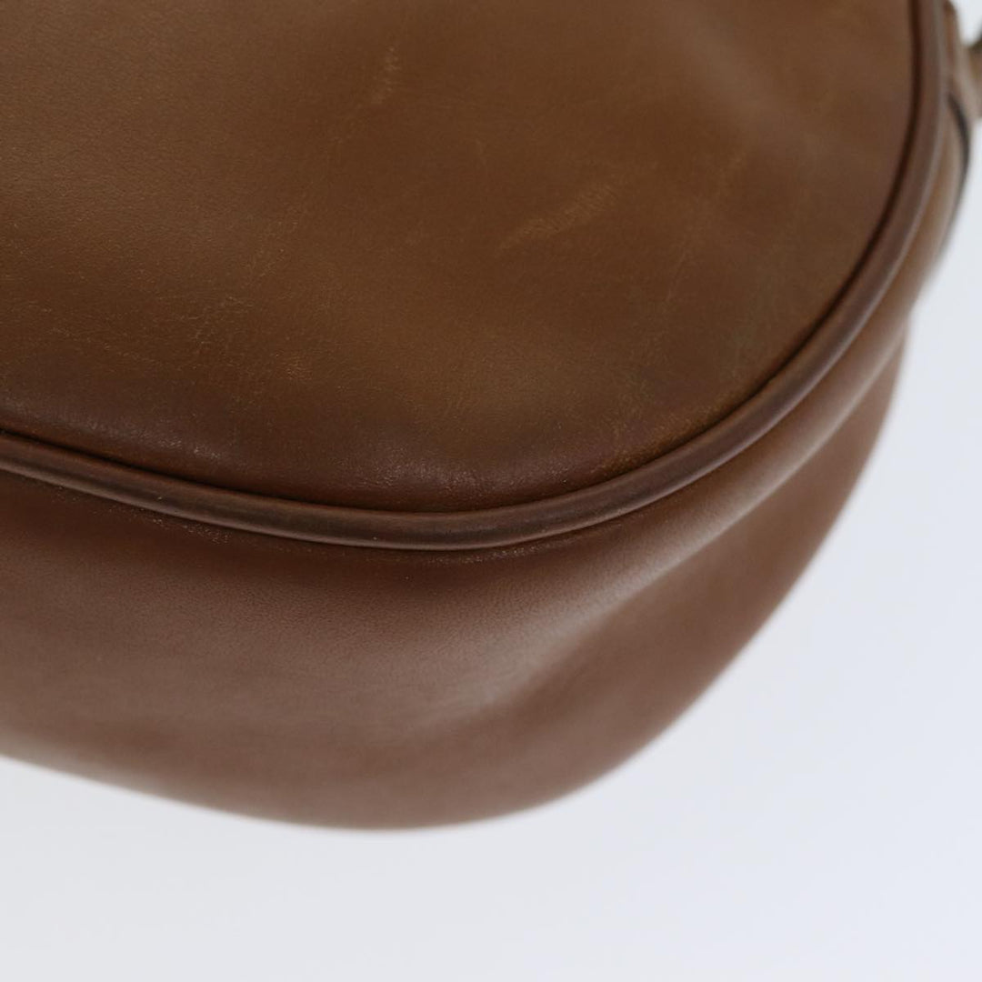 Celine Shoulder Bag Leather Brown Auth bs15792