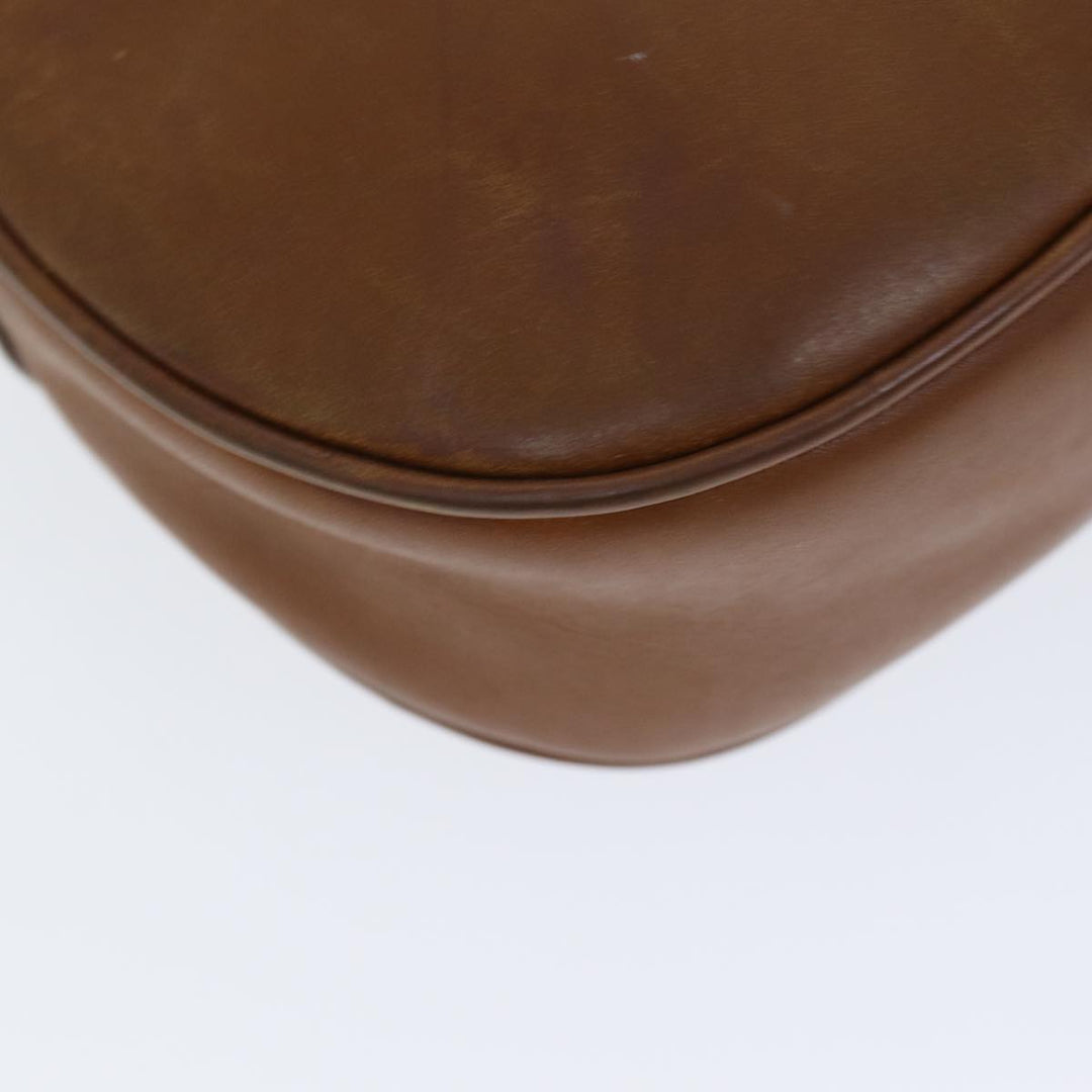 Celine Shoulder Bag Leather Brown Auth bs15792