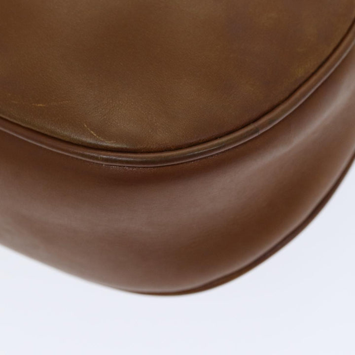 Celine Shoulder Bag Leather Brown Auth bs15792