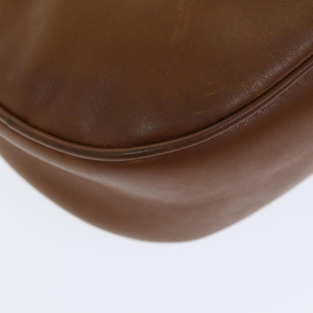 Celine Shoulder Bag Leather Brown Auth bs15792