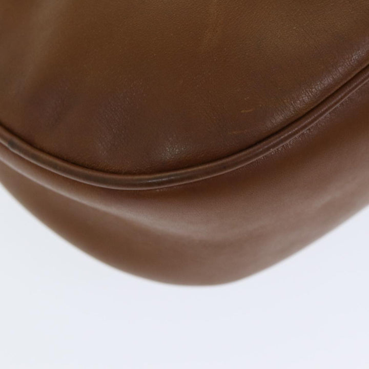 Celine Shoulder Bag Leather Brown Auth bs15792