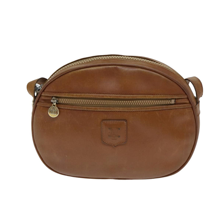 Celine Shoulder Bag Leather Brown Auth bs15792