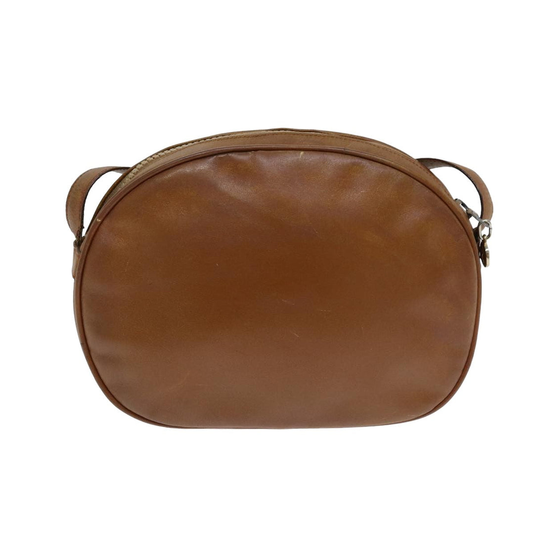 Celine Shoulder Bag Leather Brown Auth bs15792