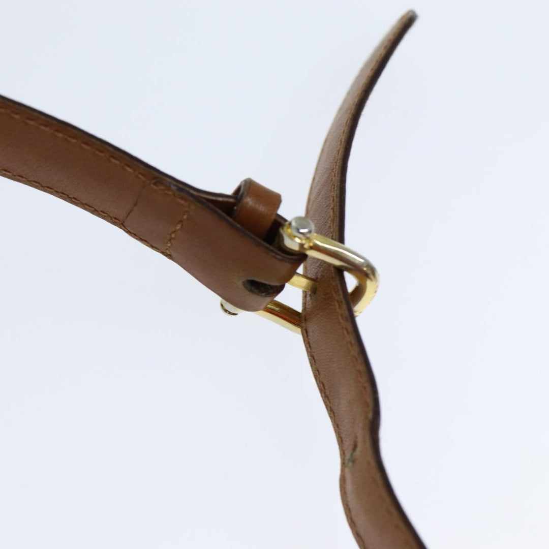 Celine Shoulder Bag Leather Brown Auth bs15792