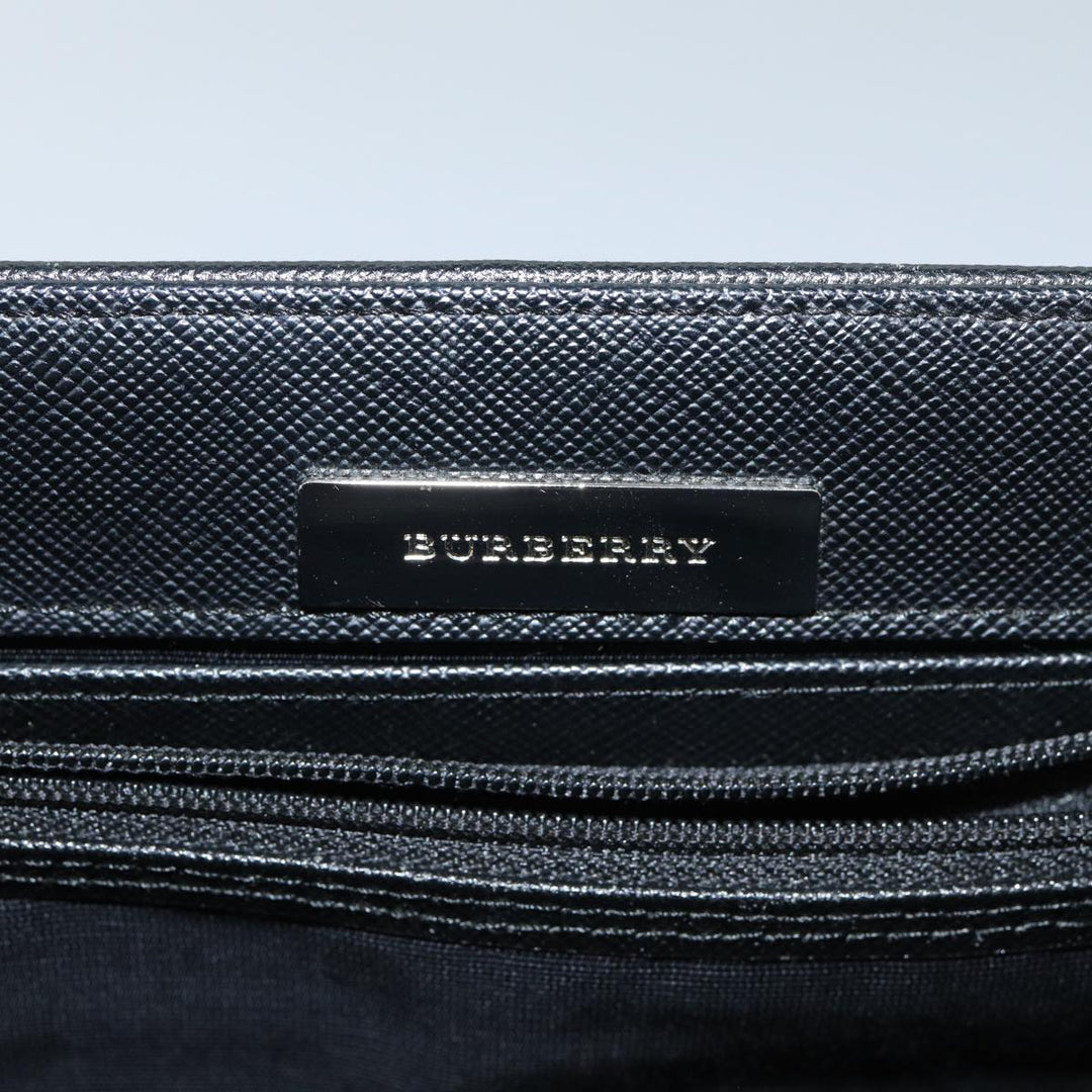 Burberry Nova Check Hand Bag Canvas Beige Auth bs15796