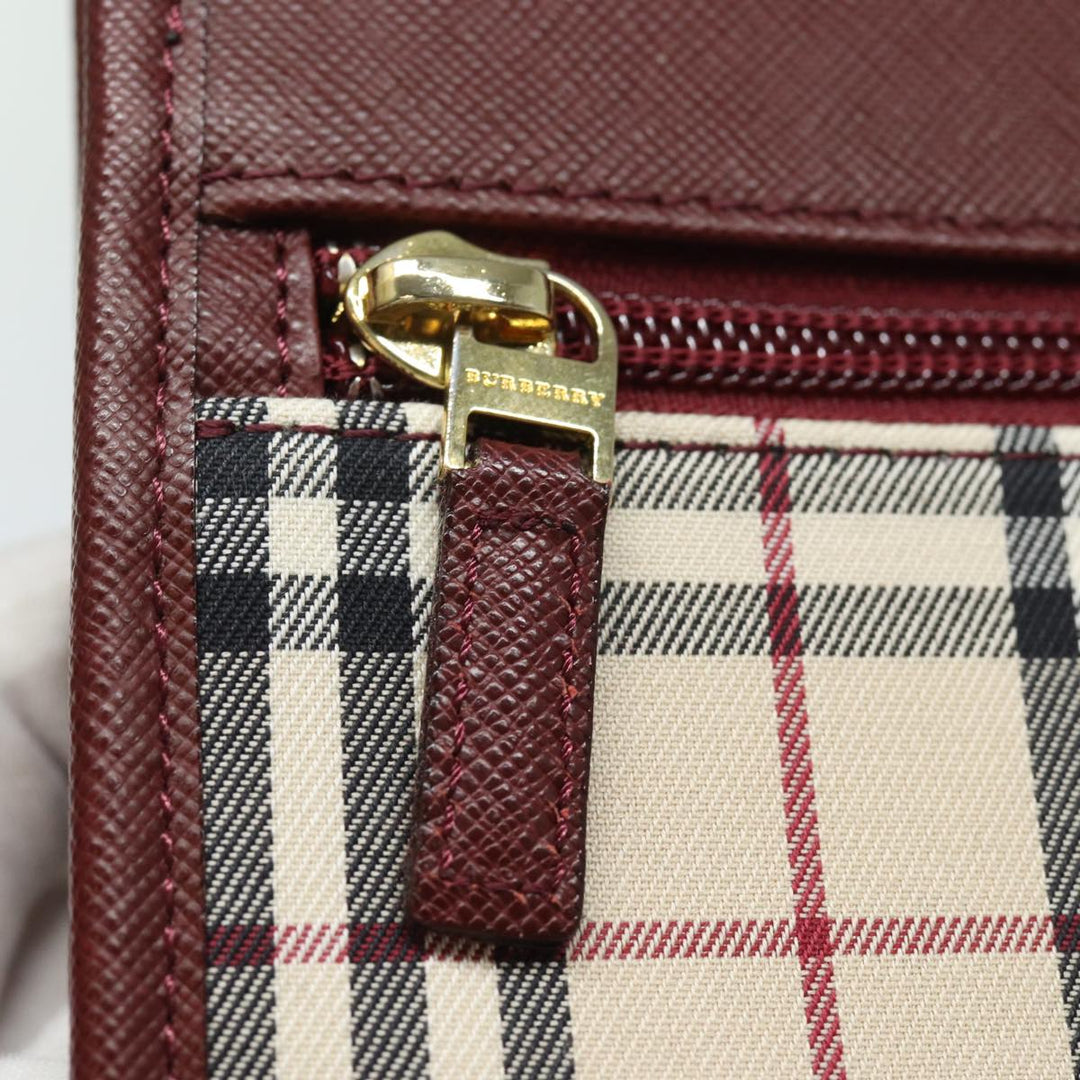 Burberry Nova Check Shoulder Bag Canvas Beige Auth bs15797