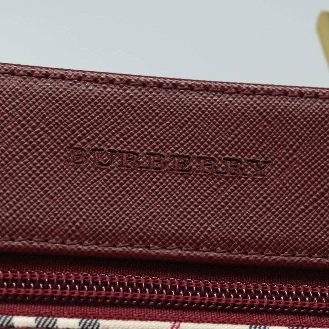 Burberry Nova Check Shoulder Bag Canvas Beige Auth bs15797