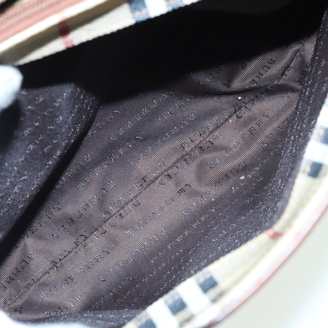 Burberry Nova Check Hand Bag PVC Beige Auth bs15799