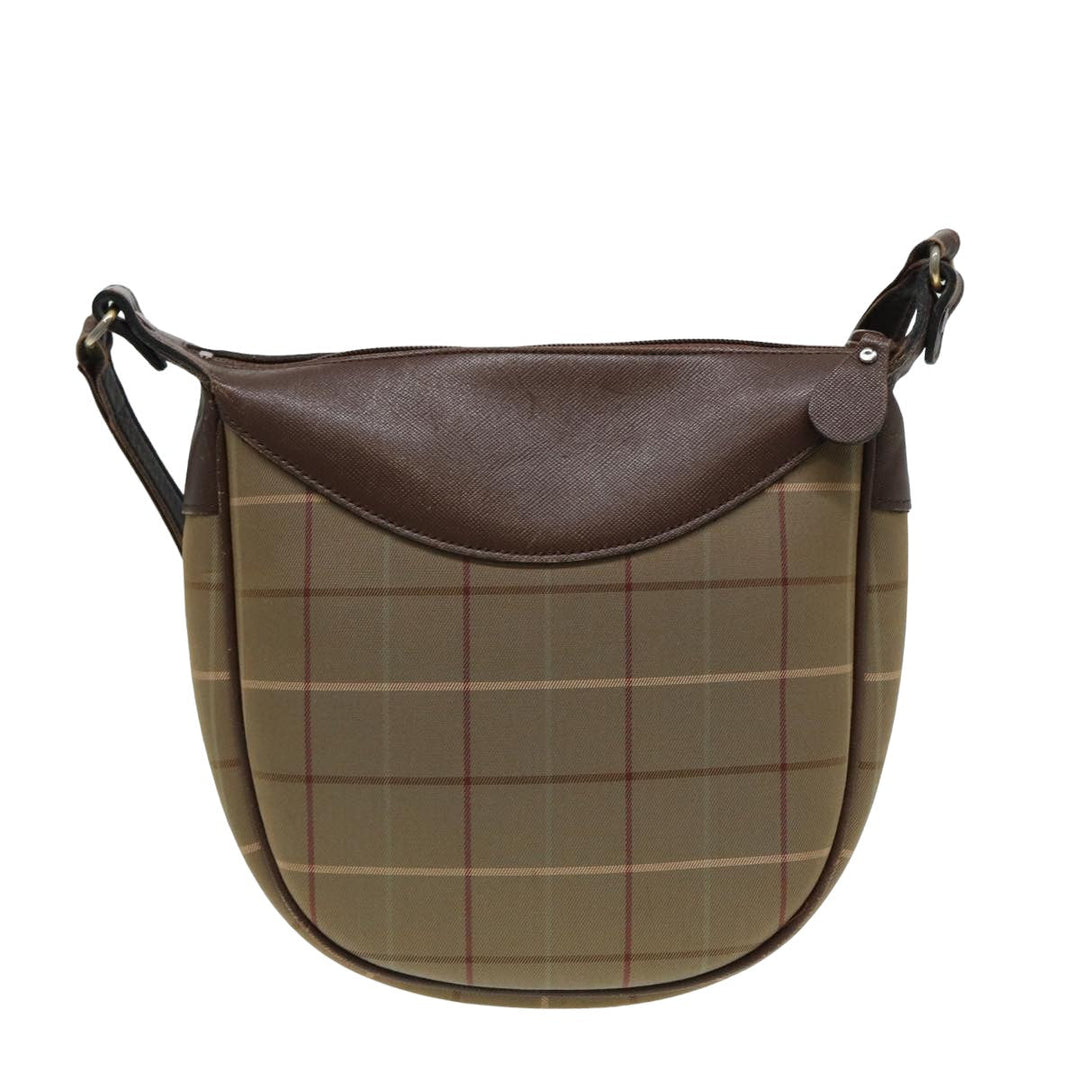 BurberrySs Nova Check Shoulder Bag Canvas Beige Brown Auth bs15807