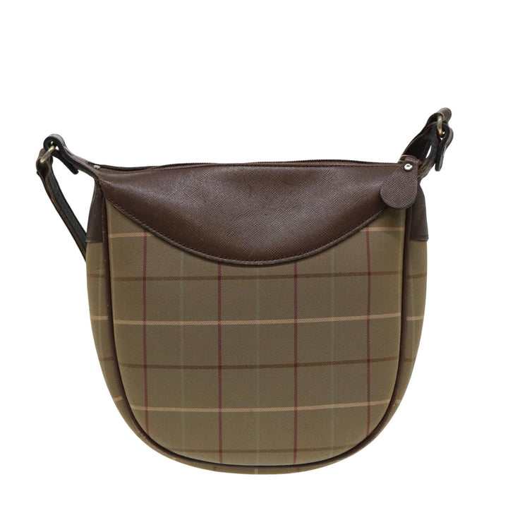 BurberrySs Nova Check Shoulder Bag Canvas Beige Brown Auth bs15807
