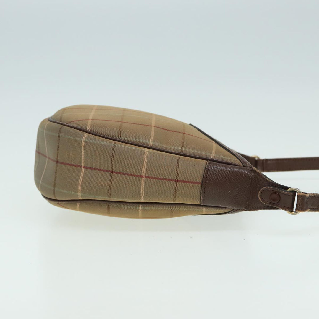 BurberrySs Nova Check Shoulder Bag Canvas Beige Brown Auth bs15807