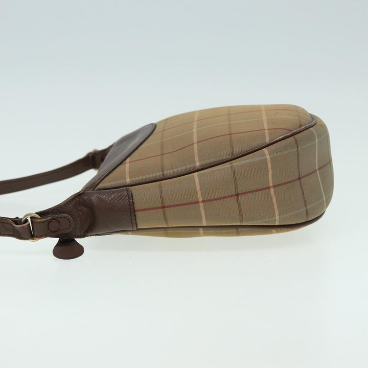 BurberrySs Nova Check Shoulder Bag Canvas Beige Brown Auth bs15807