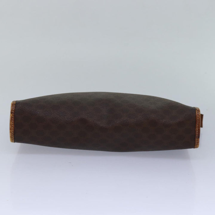 Celine Macadam Canvas Clutch Bag PVC Leather 2Set Brown Auth bs15845