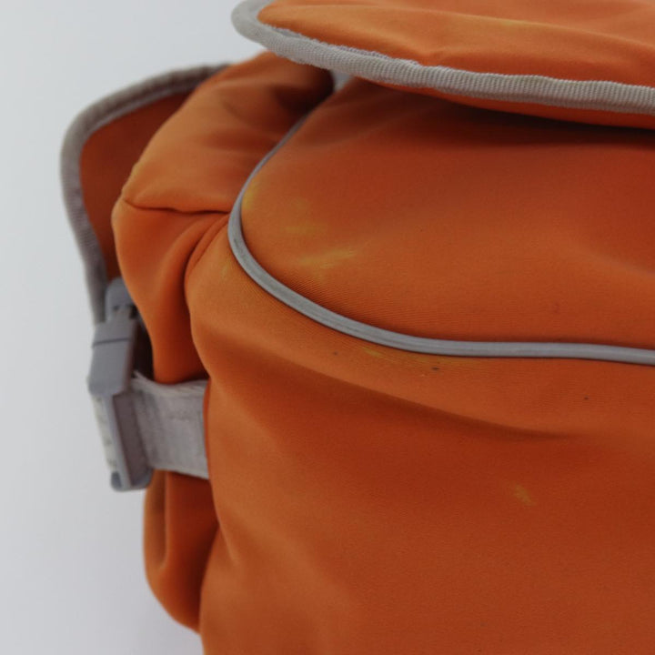 Top Quality Chanel Choco Bar Sports Line Shoulder Bag Nylon Orange CC Auth bs15857