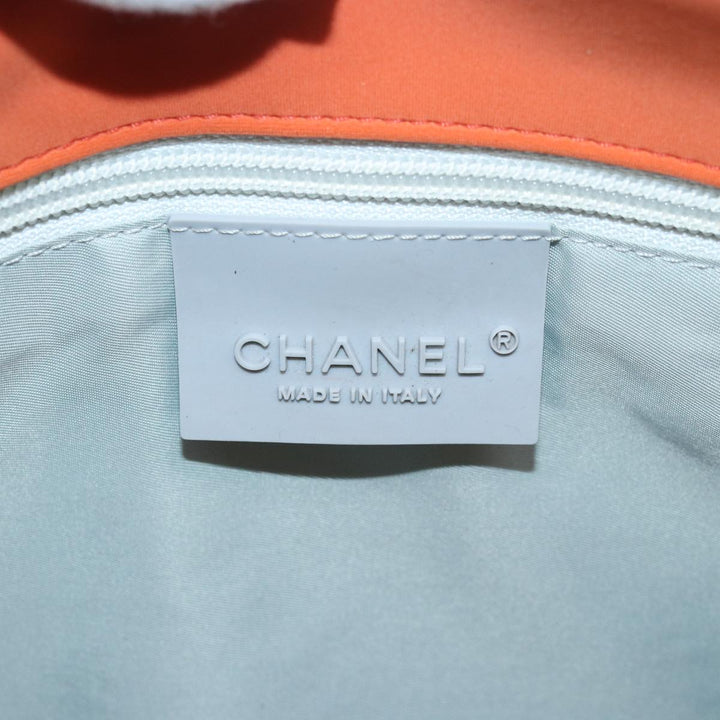 Top Quality Chanel Choco Bar Sports Line Shoulder Bag Nylon Orange CC Auth bs15857