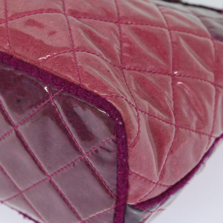 Top Quality Chanel Matelasse Chain Tote Bag Vinyl Pink CC Auth bs15858