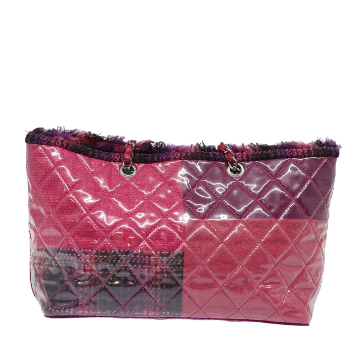 Top Quality Chanel Matelasse Chain Tote Bag Vinyl Pink CC Auth bs15858