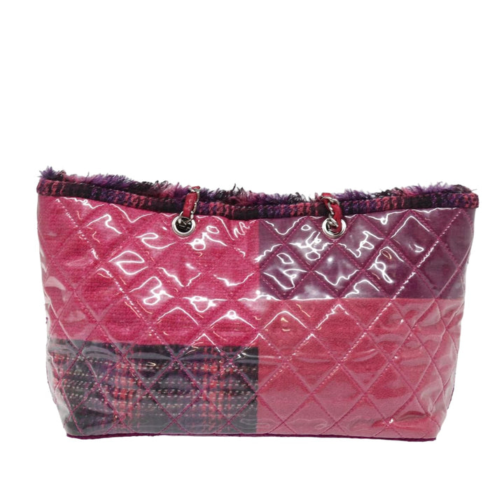 Top Quality Chanel Matelasse Chain Tote Bag Vinyl Pink CC Auth bs15858