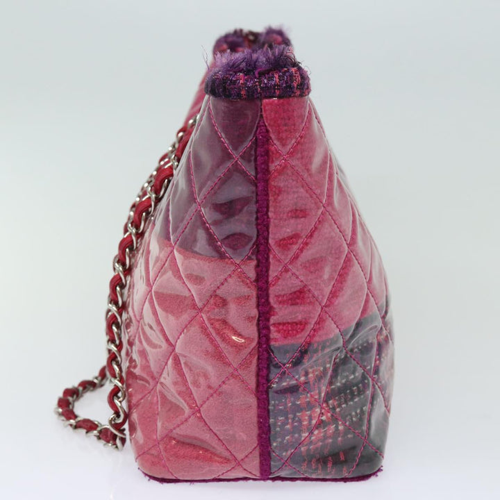 Top Quality Chanel Matelasse Chain Tote Bag Vinyl Pink CC Auth bs15858