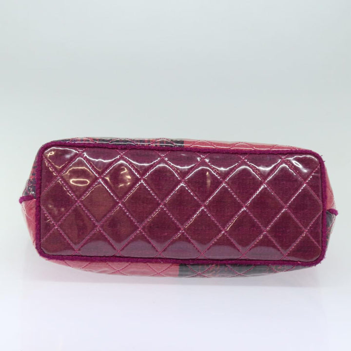 Top Quality Chanel Matelasse Chain Tote Bag Vinyl Pink CC Auth bs15858