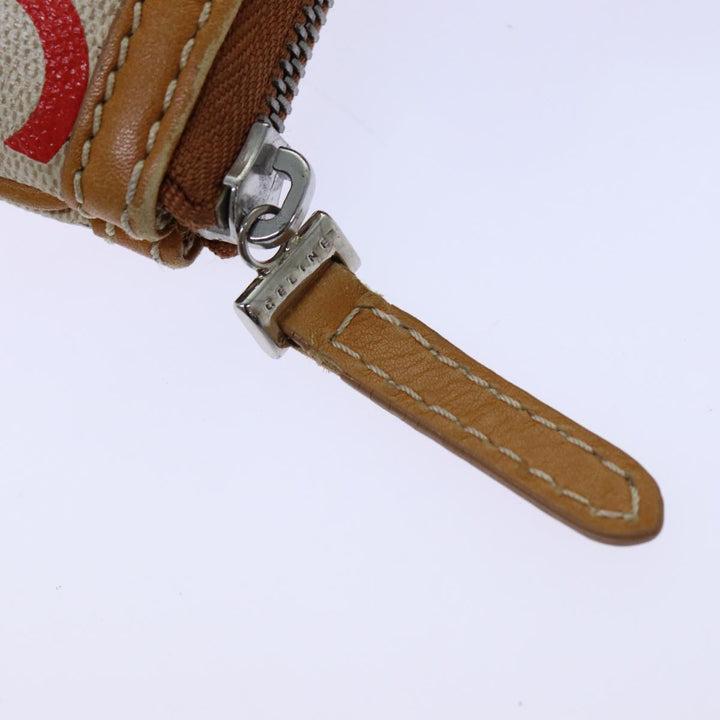 Celine C Macadam Canvas Shoulder Bag Orange Auth bs15890