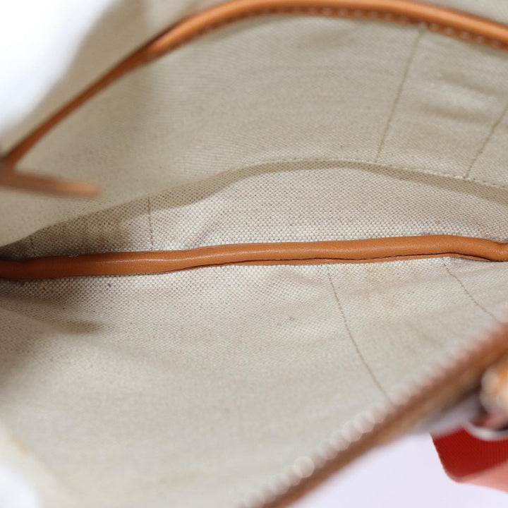 Celine C Macadam Canvas Shoulder Bag Orange Auth bs15890