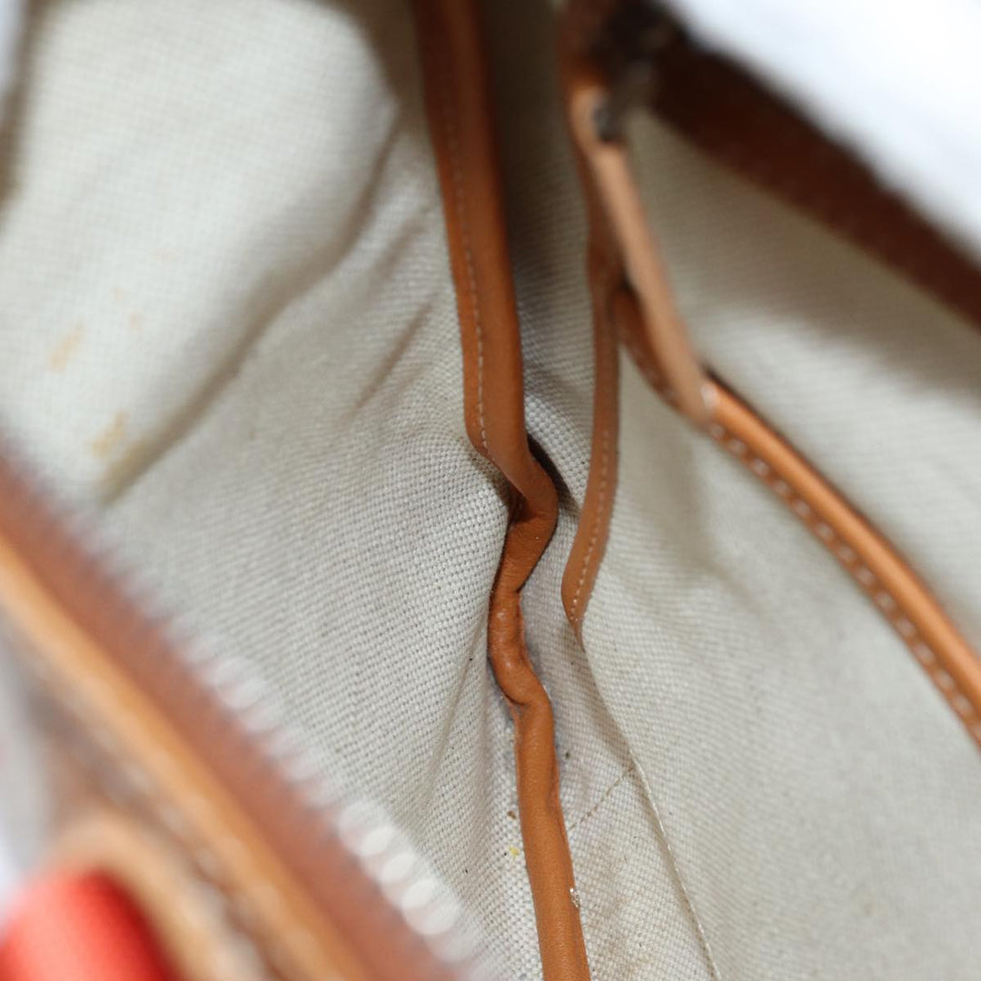 Celine C Macadam Canvas Shoulder Bag Orange Auth bs15890