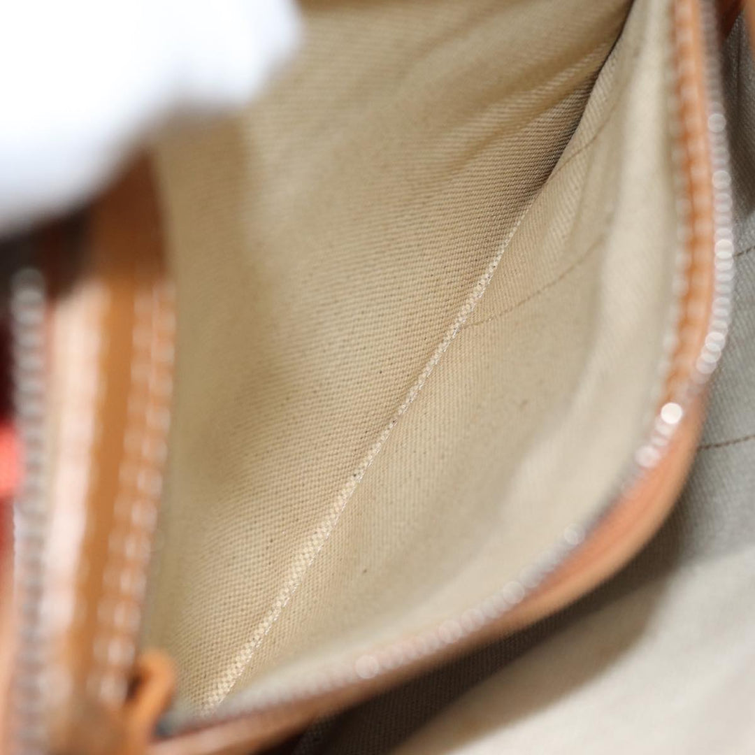 Celine C Macadam Canvas Shoulder Bag Orange Auth bs15890