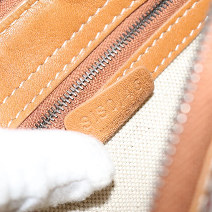 Celine C Macadam Canvas Shoulder Bag Orange Auth bs15890