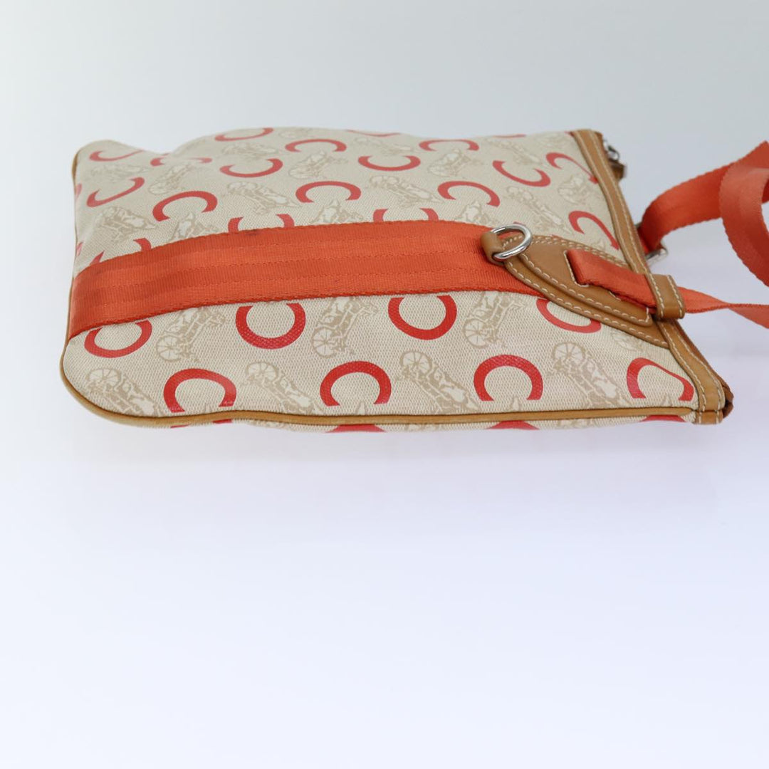 Celine C Macadam Canvas Shoulder Bag Orange Auth bs15890