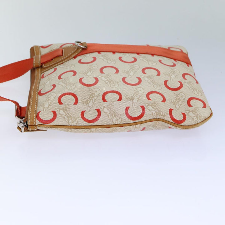 Celine C Macadam Canvas Shoulder Bag Orange Auth bs15890