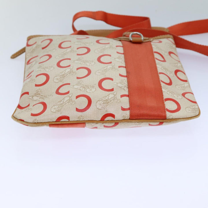Celine C Macadam Canvas Shoulder Bag Orange Auth bs15890