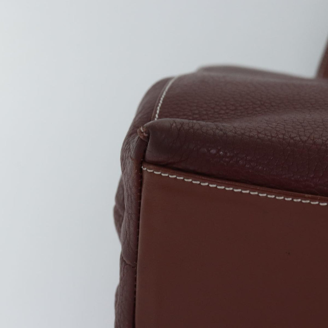 BurberrySs Tote Bag Leather Brown Auth bs16014
