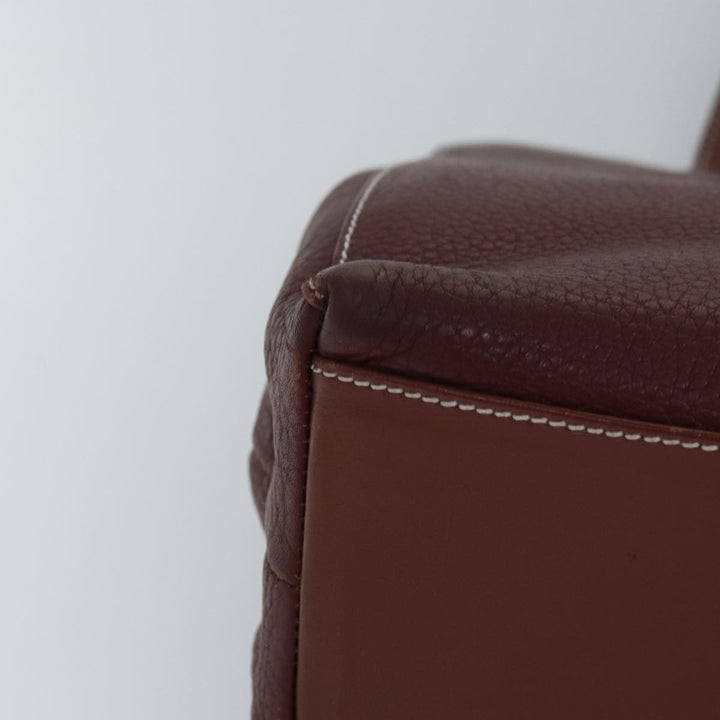 BurberrySs Tote Bag Leather Brown Auth bs16014
