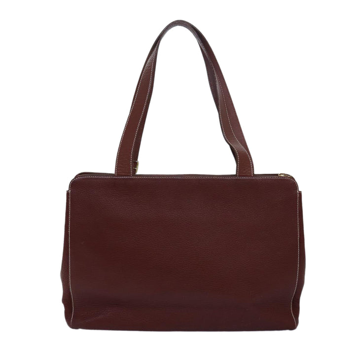 BurberrySs Tote Bag Leather Brown Auth bs16014