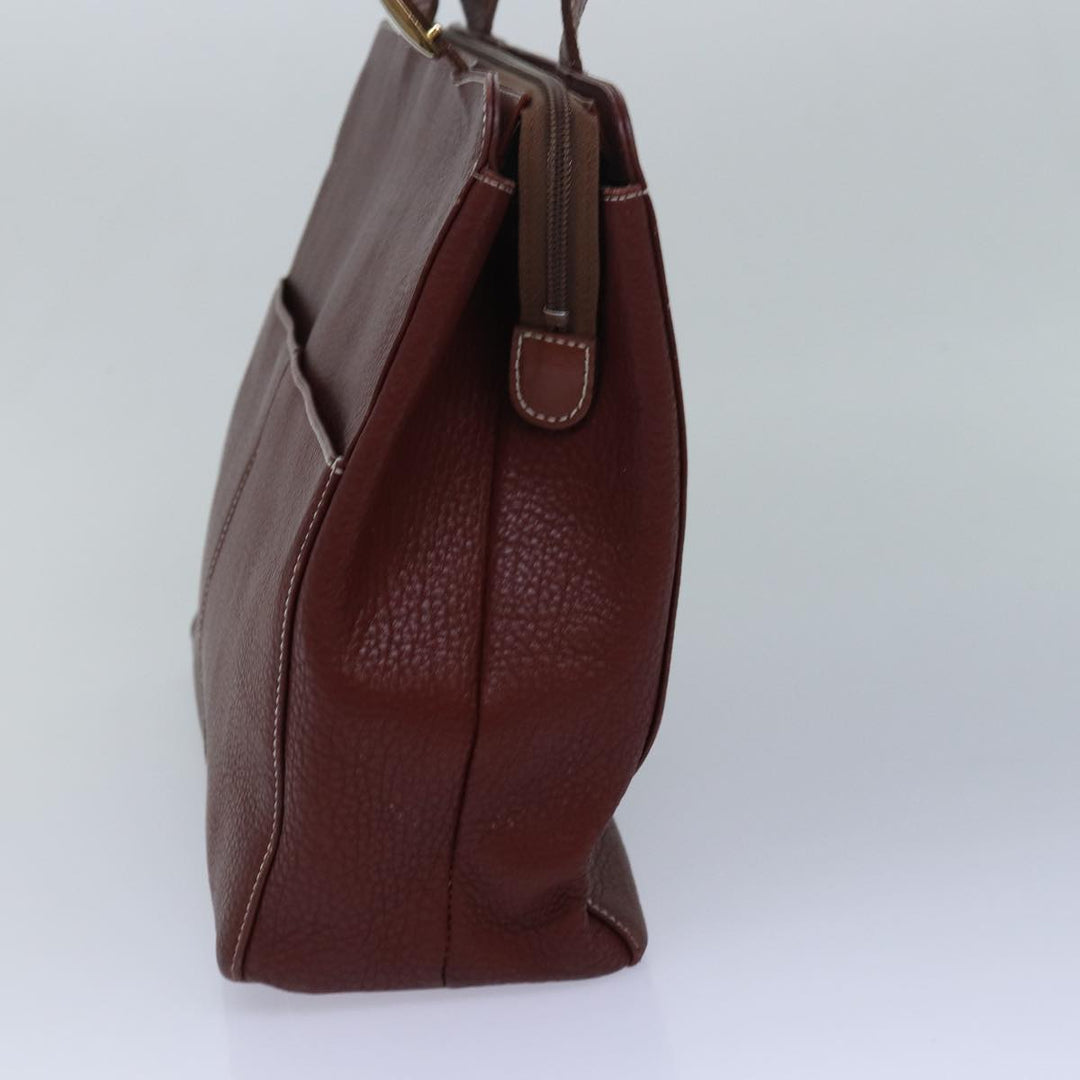 BurberrySs Tote Bag Leather Brown Auth bs16014